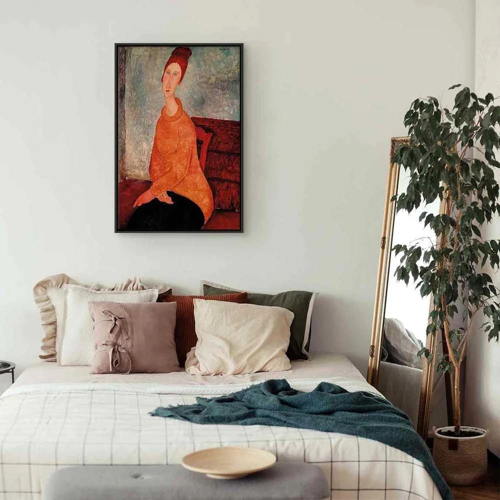 Artgeist Paveikslas - Amedeo Modigliani – Jeanne Hebuterne in a Geltona Sweater