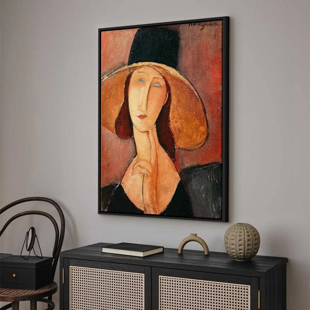 Artgeist Paveikslas - Amedeo Modigliani – Portrait of Jeanne Hebuterne in a Large Hat