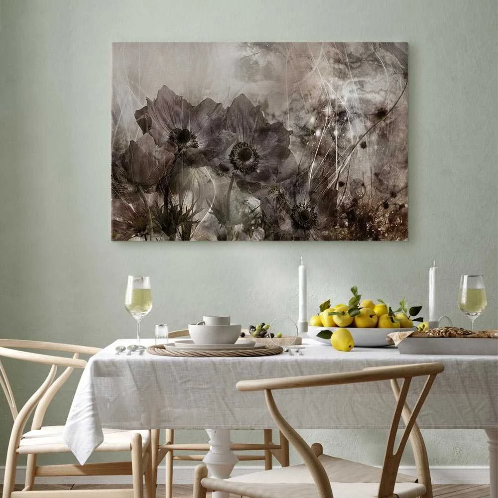 Artgeist Paveikslas - Anemones in Sepia (1 Part) Wide