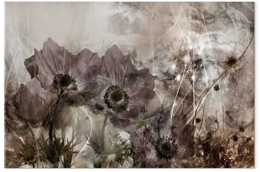 Artgeist Paveikslas - Anemones in Sepia (1 Part) Wide
