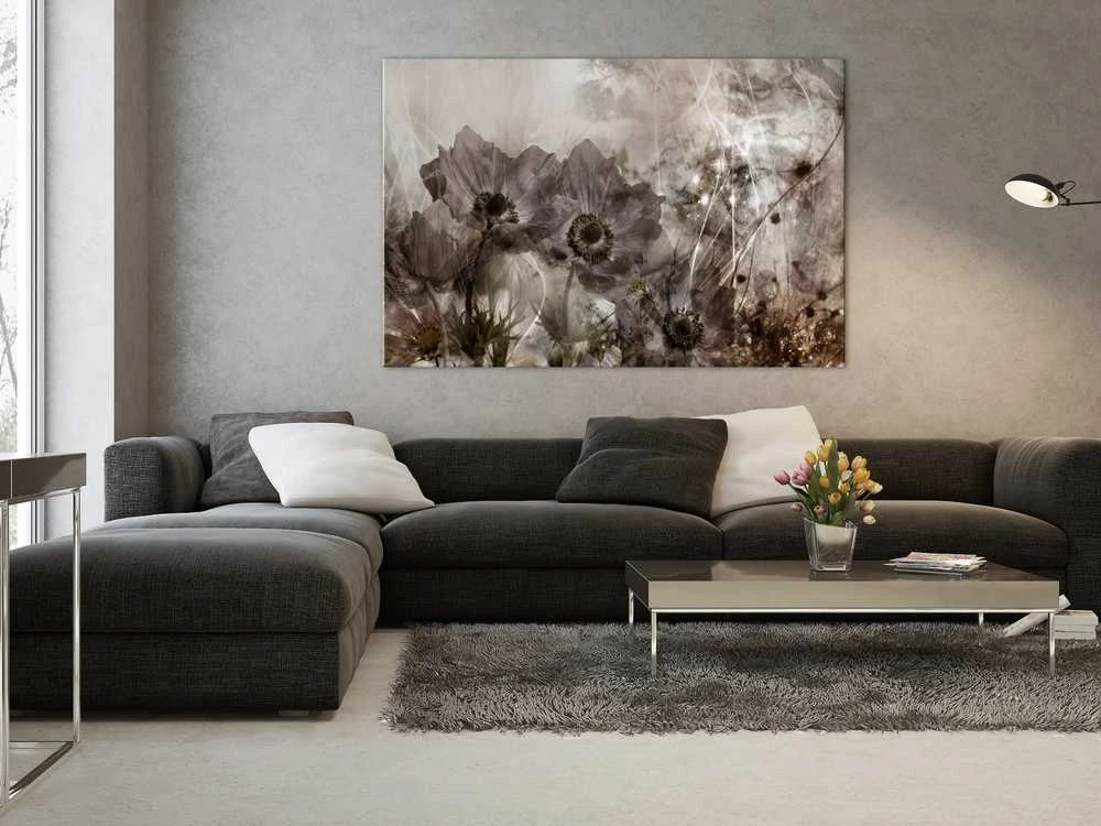 Artgeist Paveikslas - Anemones in Sepia (1 Part) Wide