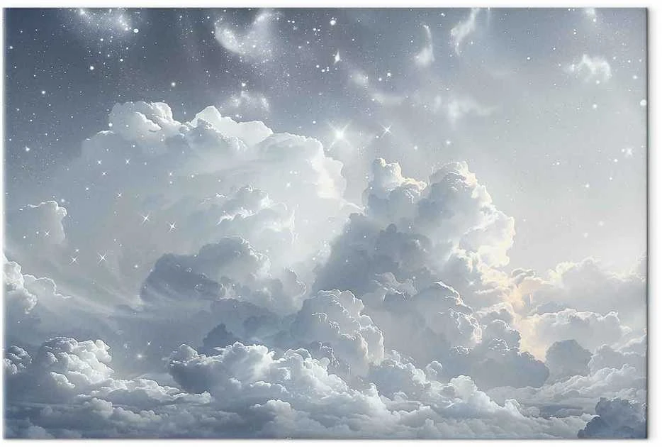 Artgeist Paveikslas - Astral Calm: Stars Scattered Over Delicate Clouds