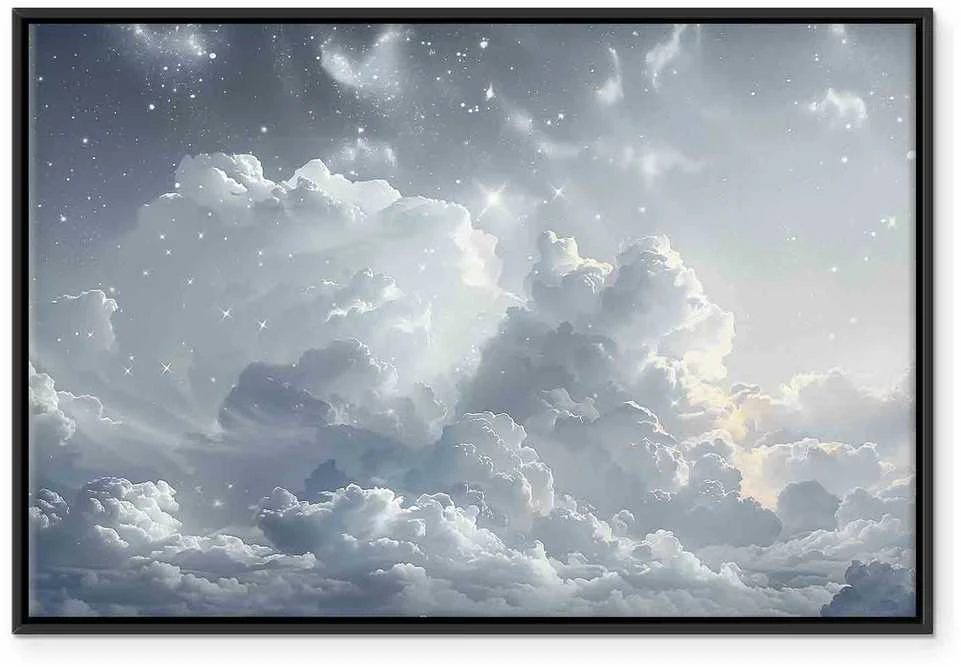 Artgeist Paveikslas - Astral Calm: Stars Scattered Over Delicate Clouds