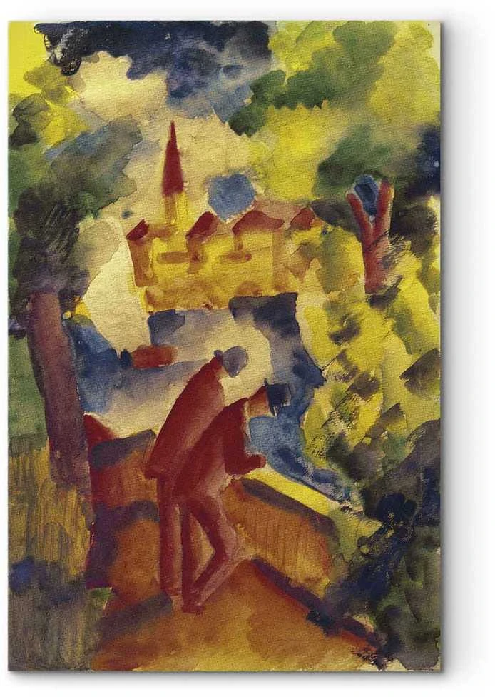 Artgeist Paveikslas - August Macke – Men on the Road by the Lake