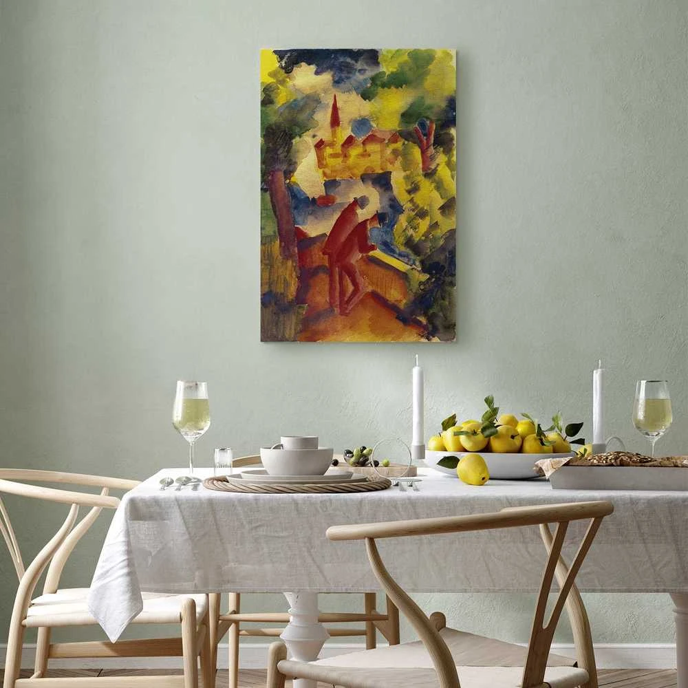 Artgeist Paveikslas - August Macke – Men on the Road by the Lake