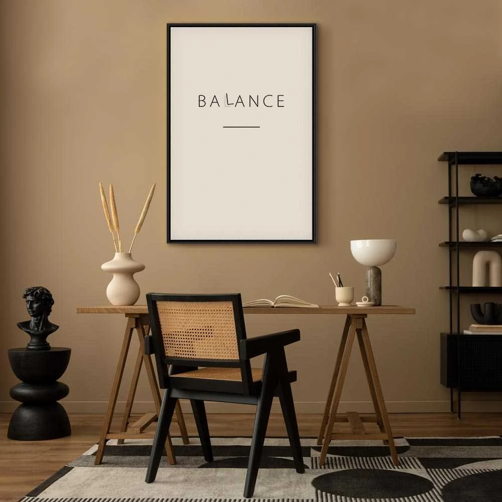 Artgeist Paveikslas - Balance of Words (1-part) - Juodas English Text on Baltas