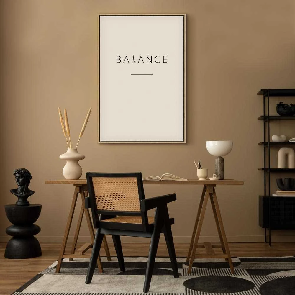 Artgeist Paveikslas - Balance of Words (1-part) - Juodas English Text on Baltas