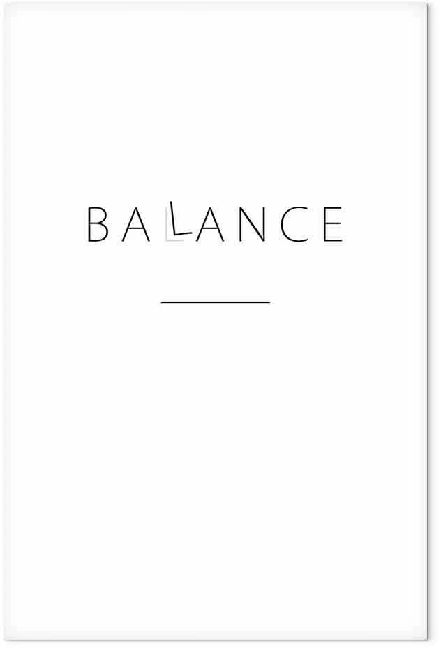 Artgeist Paveikslas - Balance of Words (1-part) - Juodas English Text on Baltas
