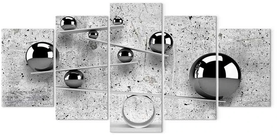 Artgeist Paveikslas - Balls and Concrete (5 Parts) Wide