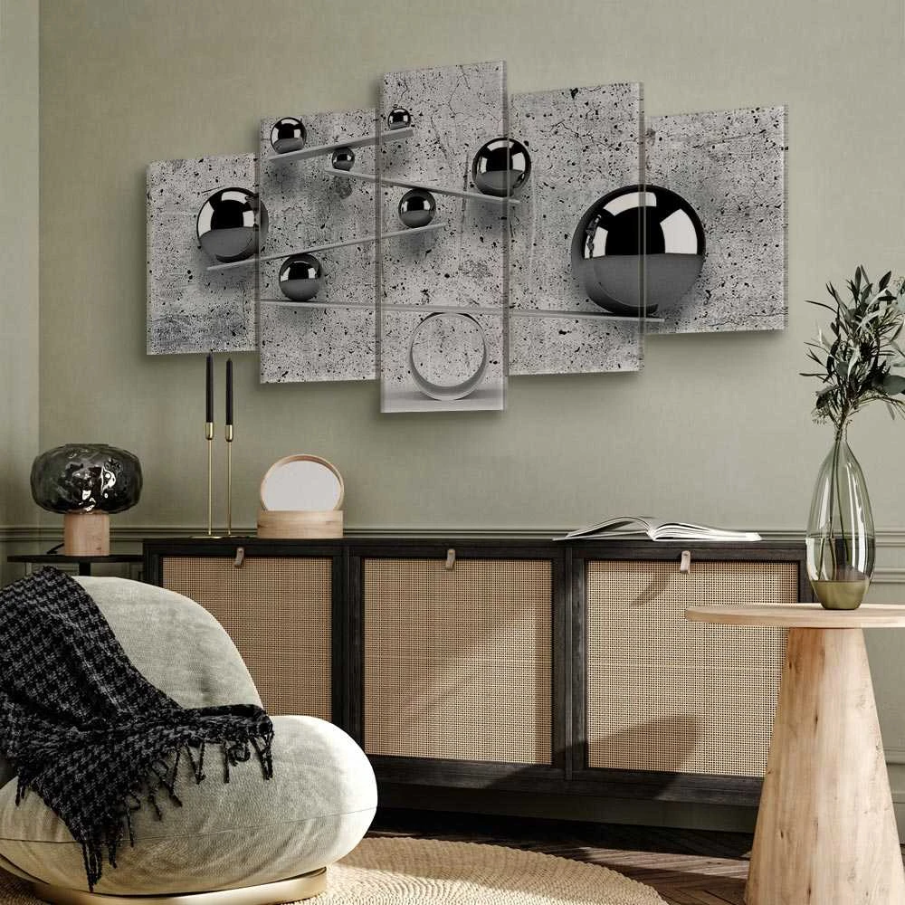 Artgeist Paveikslas - Balls and Concrete (5 Parts) Wide