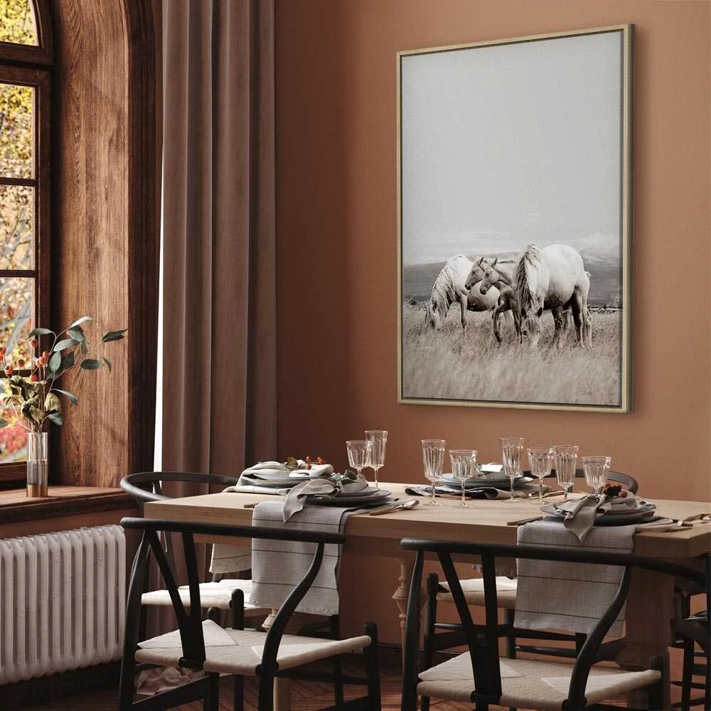 Artgeist Paveikslas - Baltas Horses (1 Part) Vertical