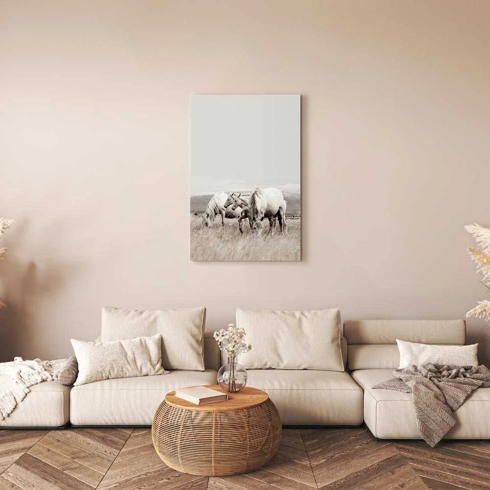 Artgeist Paveikslas - Baltas Horses (1 Part) Vertical