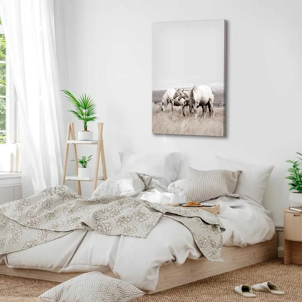 Artgeist Paveikslas - Baltas Horses (1 Part) Vertical