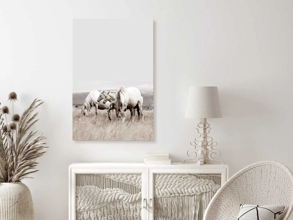 Artgeist Paveikslas - Baltas Horses (1 Part) Vertical