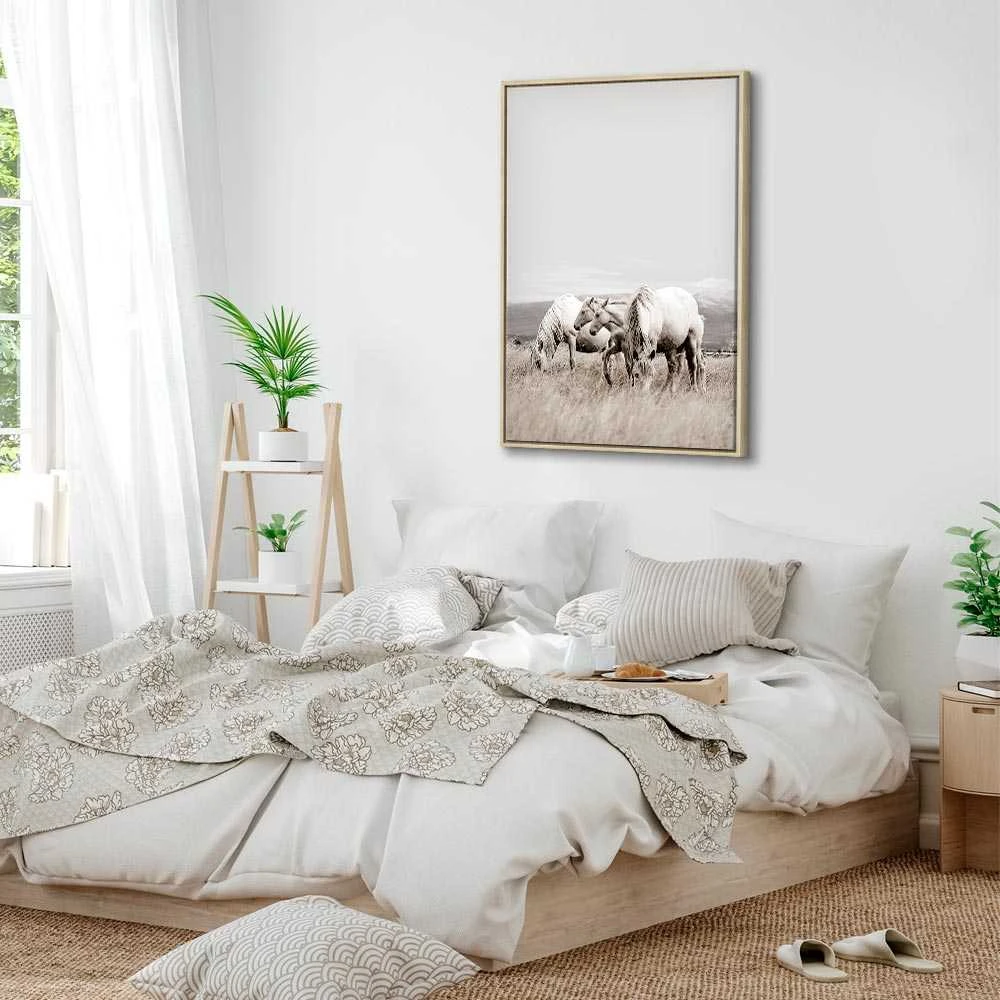 Artgeist Paveikslas - Baltas Horses (1 Part) Vertical
