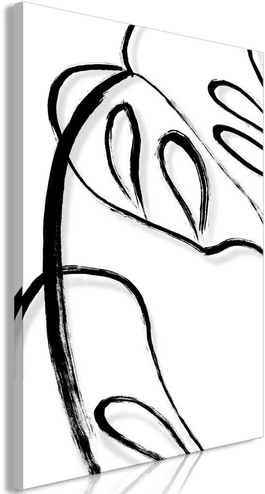 Artgeist Paveikslas - Baltas Monstera (1 Part) Vertical