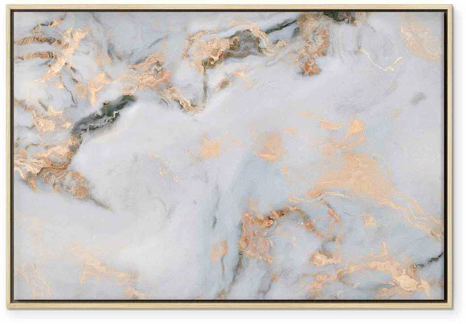 Artgeist Paveikslas - Baltas stone – elegant marble with golden reflections