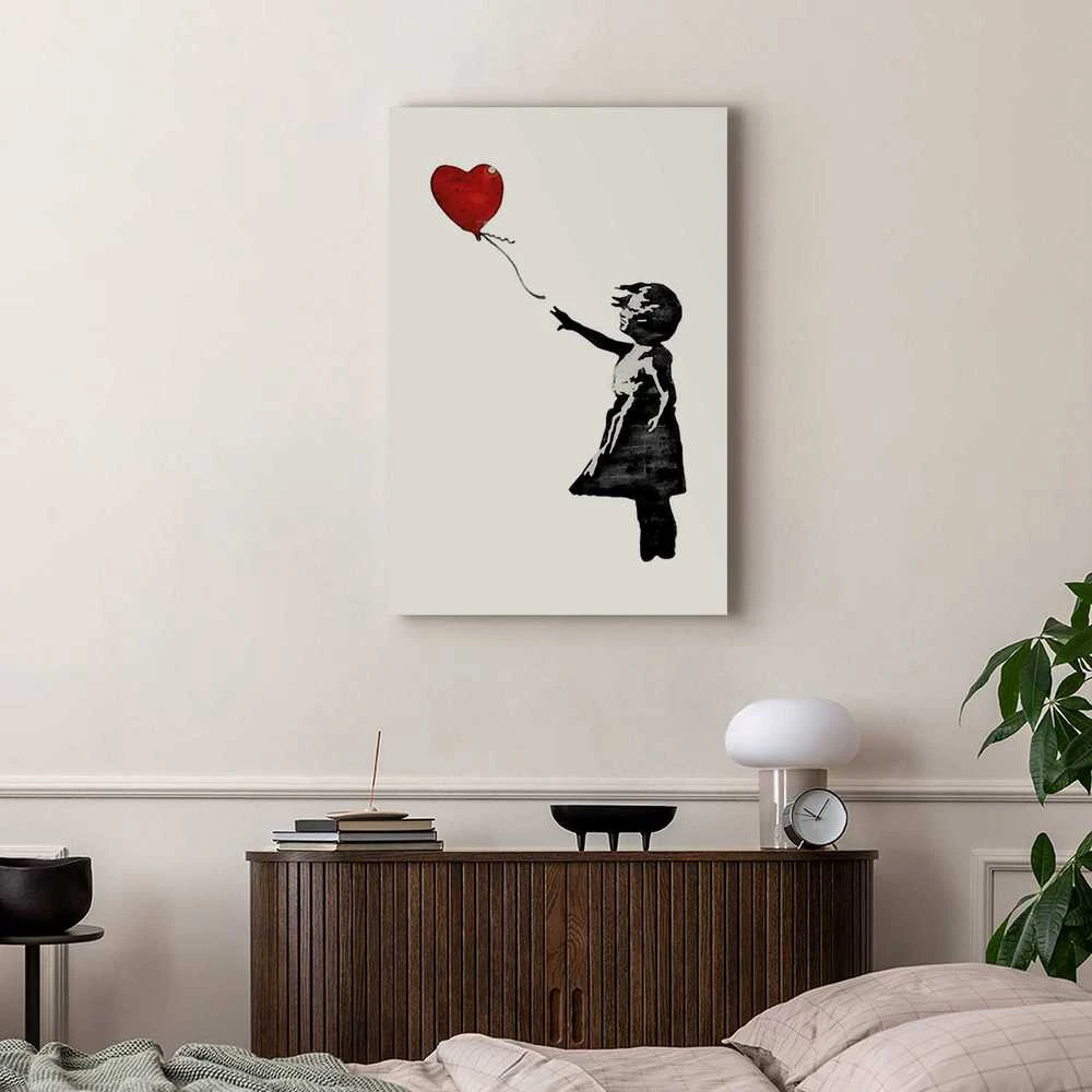 Artgeist Paveikslas - Banksy: Girl with Balloon (1 Part) Vertical