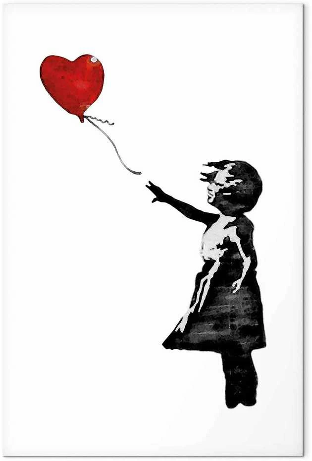 Artgeist Paveikslas - Banksy: Girl with Balloon (1 Part) Vertical