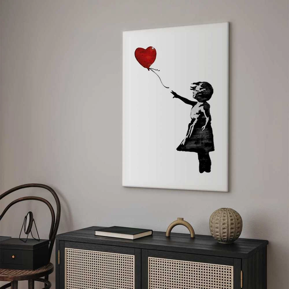 Artgeist Paveikslas - Banksy: Girl with Balloon (1 Part) Vertical