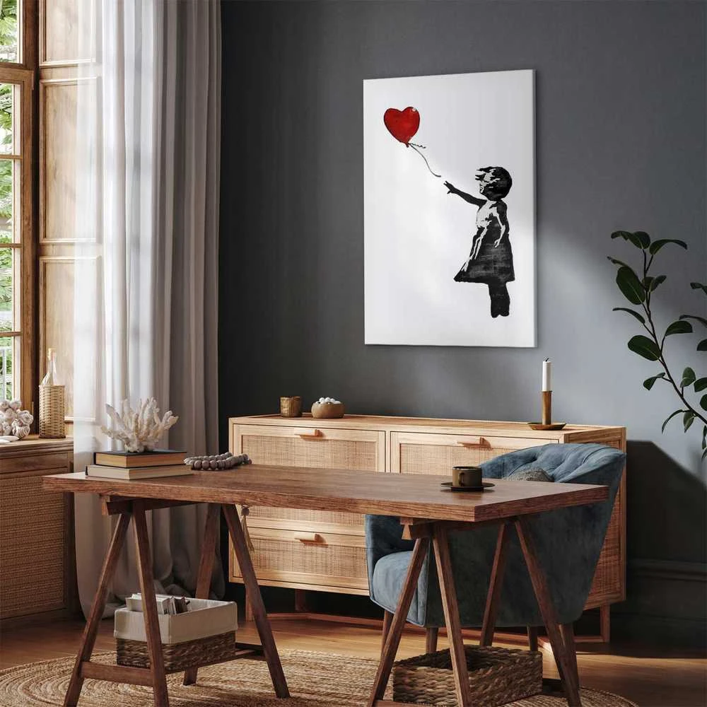 Artgeist Paveikslas - Banksy: Girl with Balloon (1 Part) Vertical