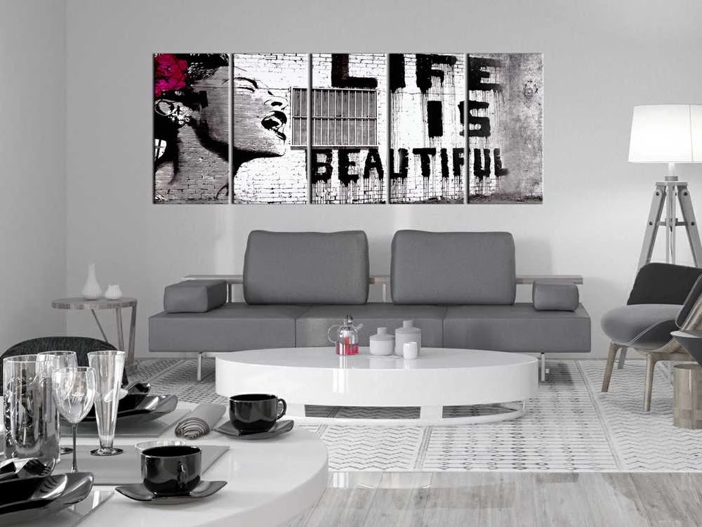 Artgeist Paveikslas - Banksy: Life is Beautiful