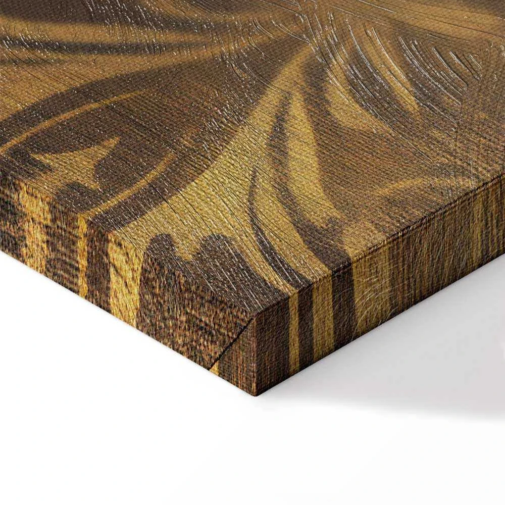 Artgeist Paveikslas - Baroque Ornaments in Patinated Gold and Browns: Retro Motif