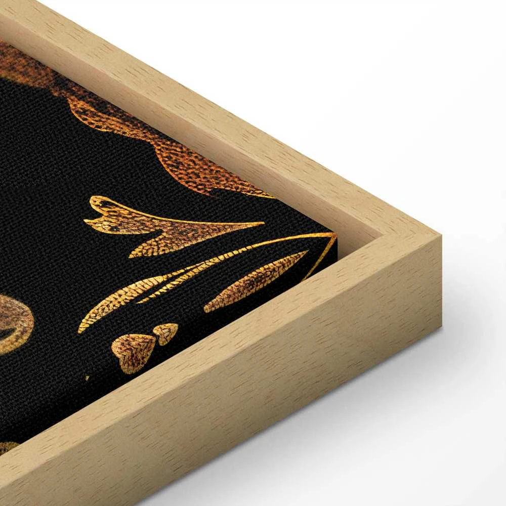 Artgeist Paveikslas - Baroque Ornaments in Patinated Gold and Browns: Retro Motif