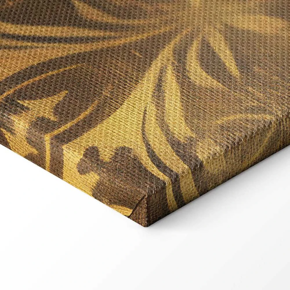 Artgeist Paveikslas - Baroque Ornaments in Patinated Gold and Browns: Retro Motif