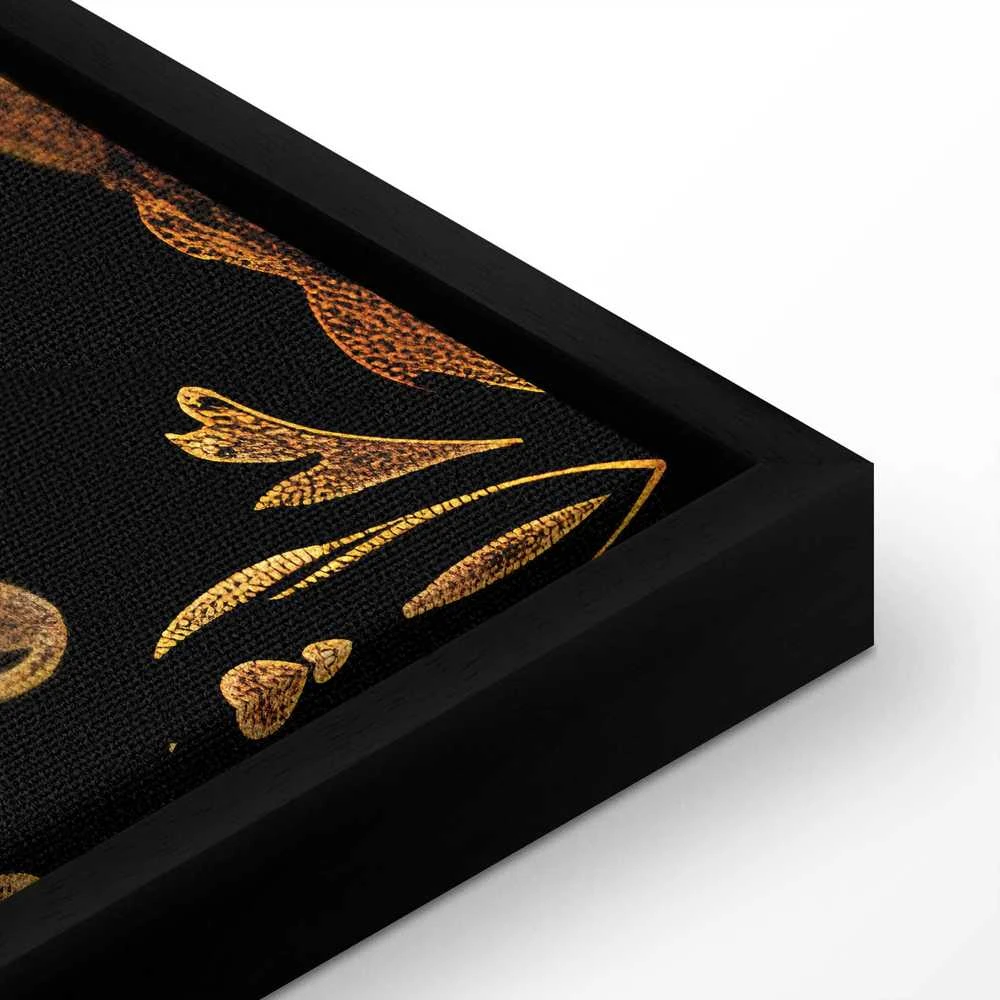 Artgeist Paveikslas - Baroque Ornaments in Patinated Gold and Browns: Retro Motif