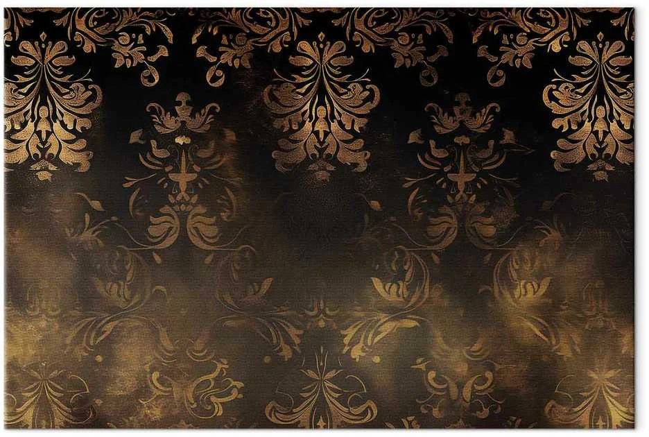 Artgeist Paveikslas - Baroque Ornaments in Patinated Gold and Browns: Retro Motif