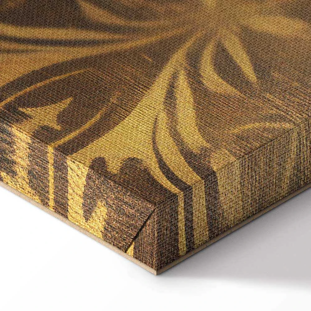 Artgeist Paveikslas - Baroque Ornaments in Patinated Gold and Browns: Retro Motif
