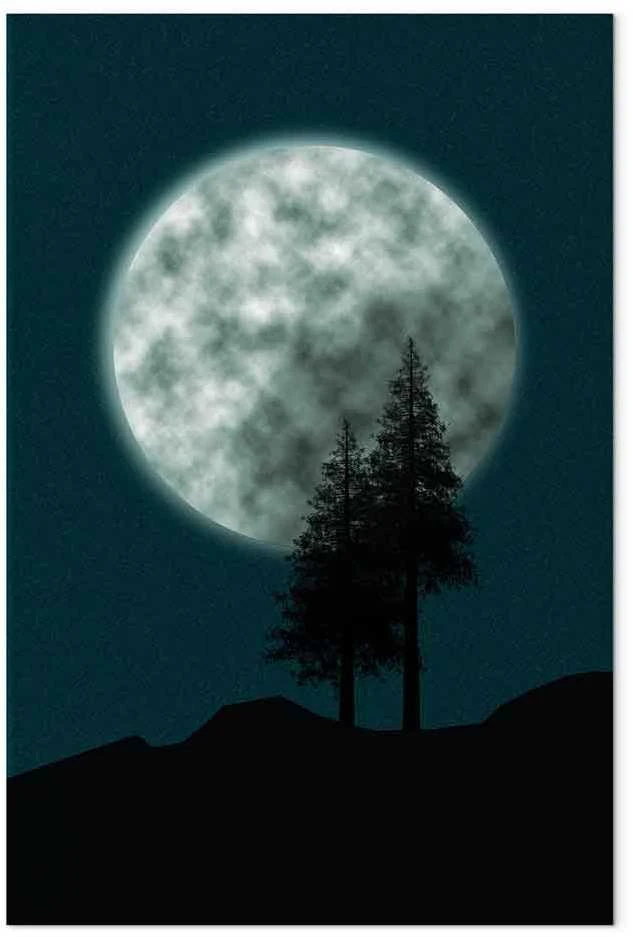 Artgeist Paveikslas - Beautiful Full Moon (1 Part) Vertical