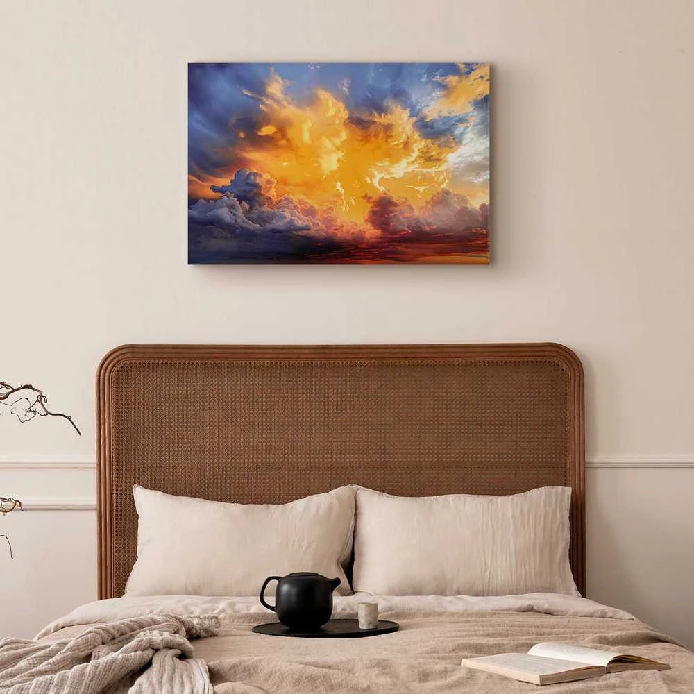 Artgeist Paveikslas - Beautiful Sunset - Clouds in Warm Shades