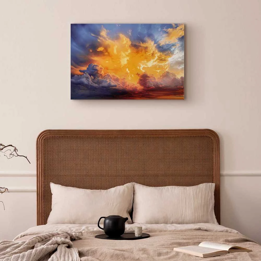 Artgeist Paveikslas - Beautiful Sunset - Clouds in Warm Shades