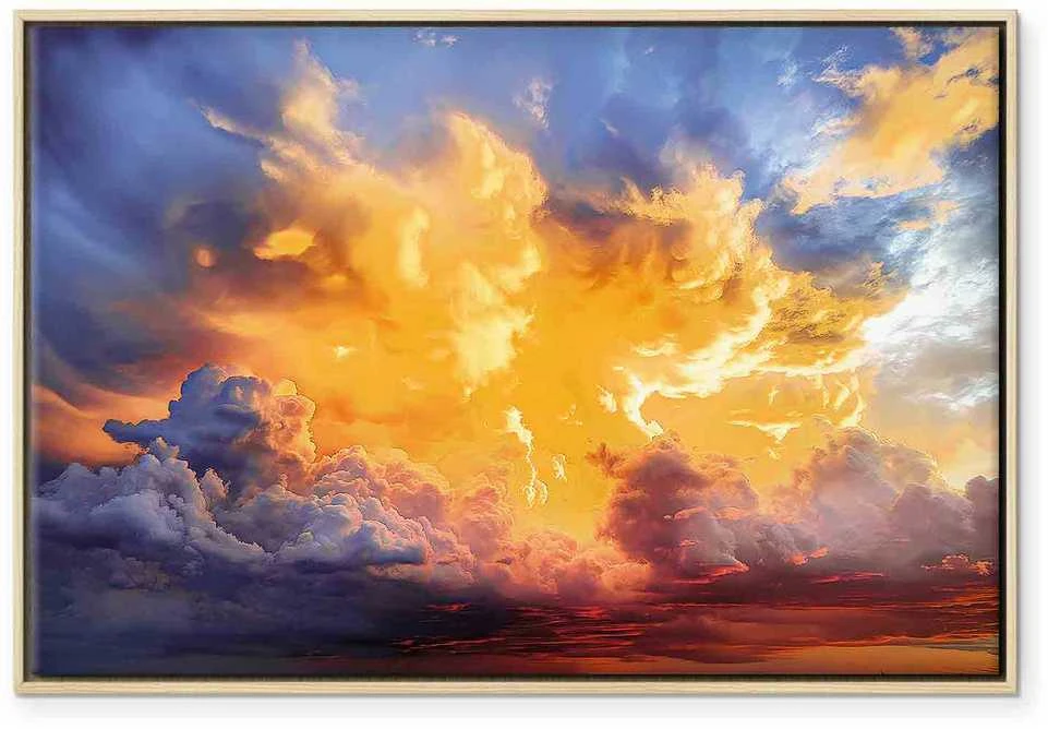 Artgeist Paveikslas - Beautiful Sunset - Clouds in Warm Shades