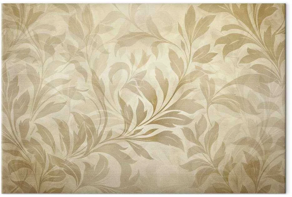 Artgeist Paveikslas - Botanical Motif with Leaves and Vines in Sand Colors
