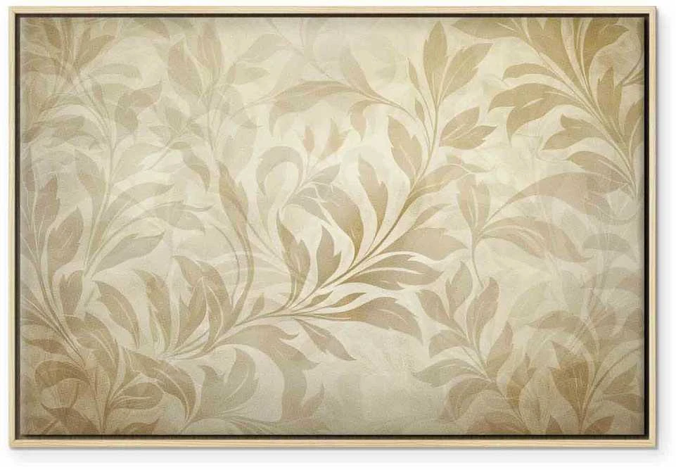 Artgeist Paveikslas - Botanical Motif with Leaves and Vines in Sand Colors