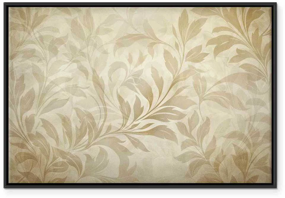 Artgeist Paveikslas - Botanical Motif with Leaves and Vines in Sand Colors