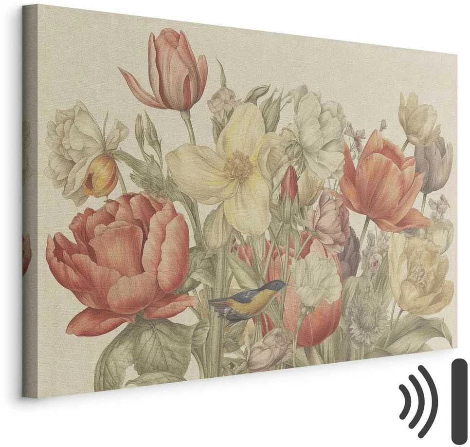 Artgeist Paveikslas - Bouquet of flowers on a cream background