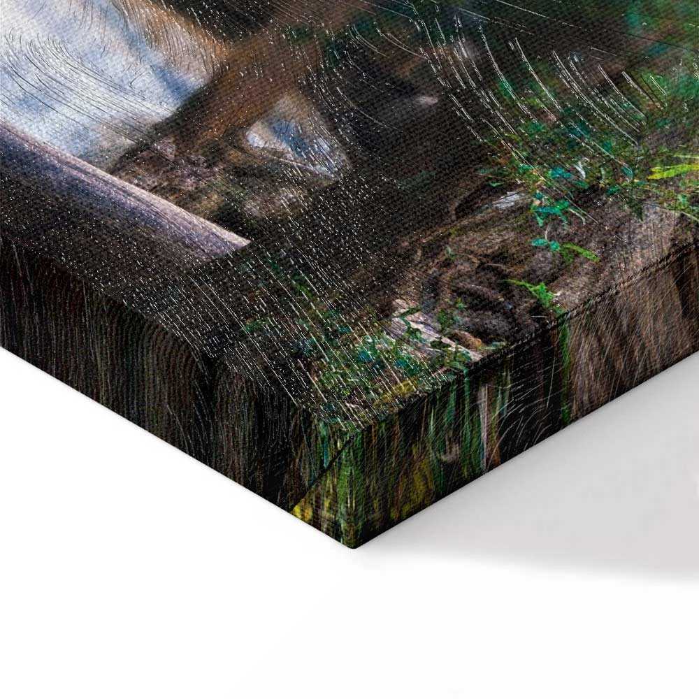 Artgeist Paveikslas - Buddha and waterfall
