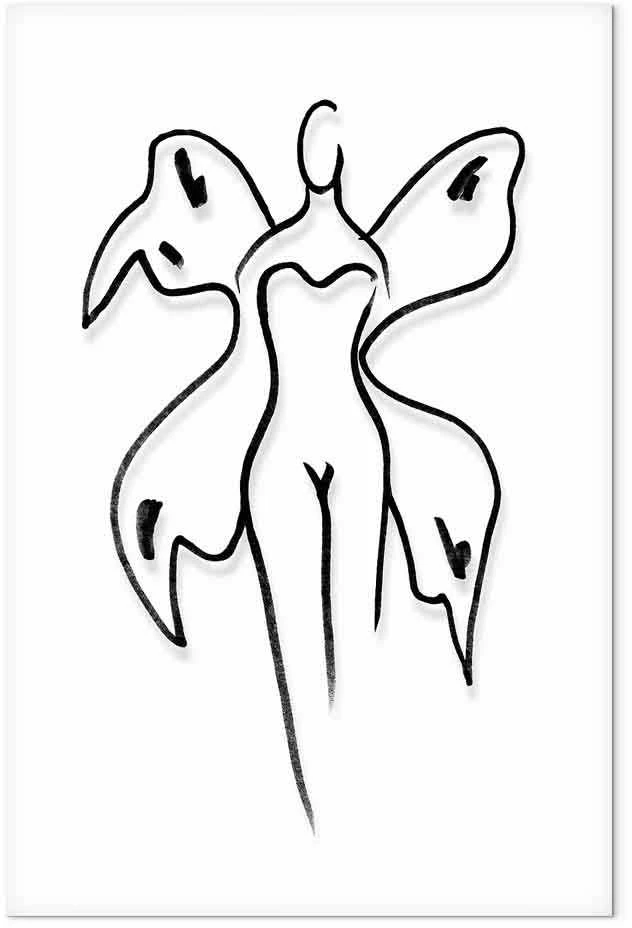 Artgeist Paveikslas - Butterfly Woman (1 Part) Vertical