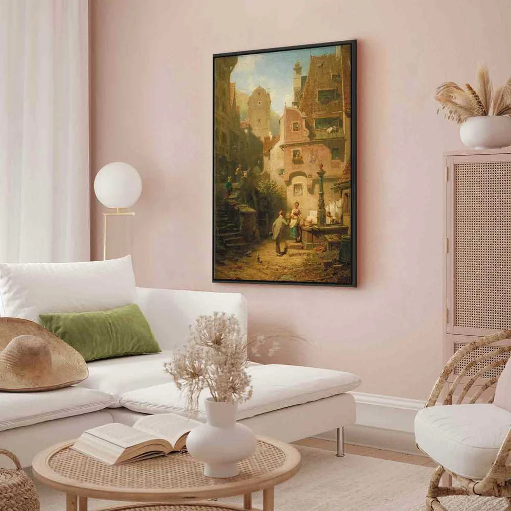 Artgeist Paveikslas - Carl Spitzweg – Well-Wisher Presenting Flowers