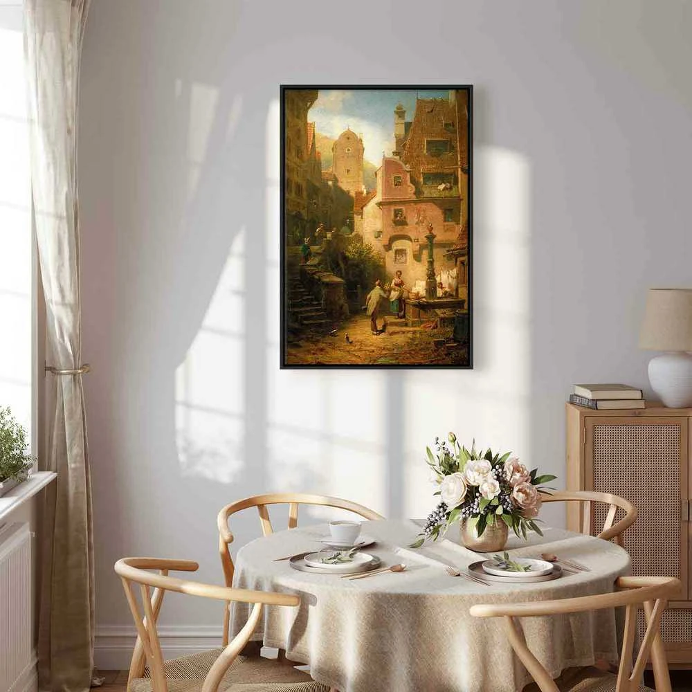 Artgeist Paveikslas - Carl Spitzweg – Well-Wisher Presenting Flowers