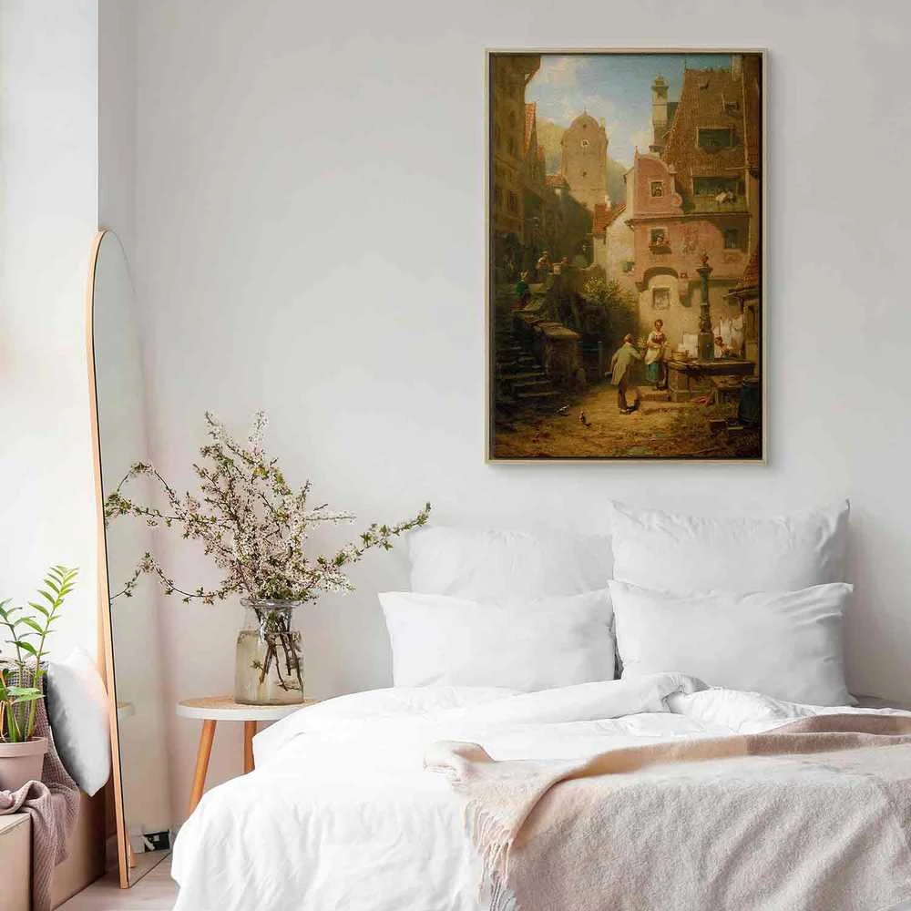 Artgeist Paveikslas - Carl Spitzweg – Well-Wisher Presenting Flowers