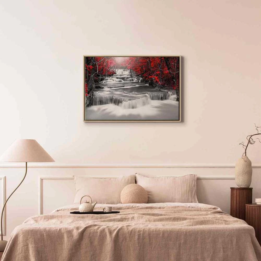 Artgeist Paveikslas - Cascade of Thoughts (1 Part) Wide Raudona