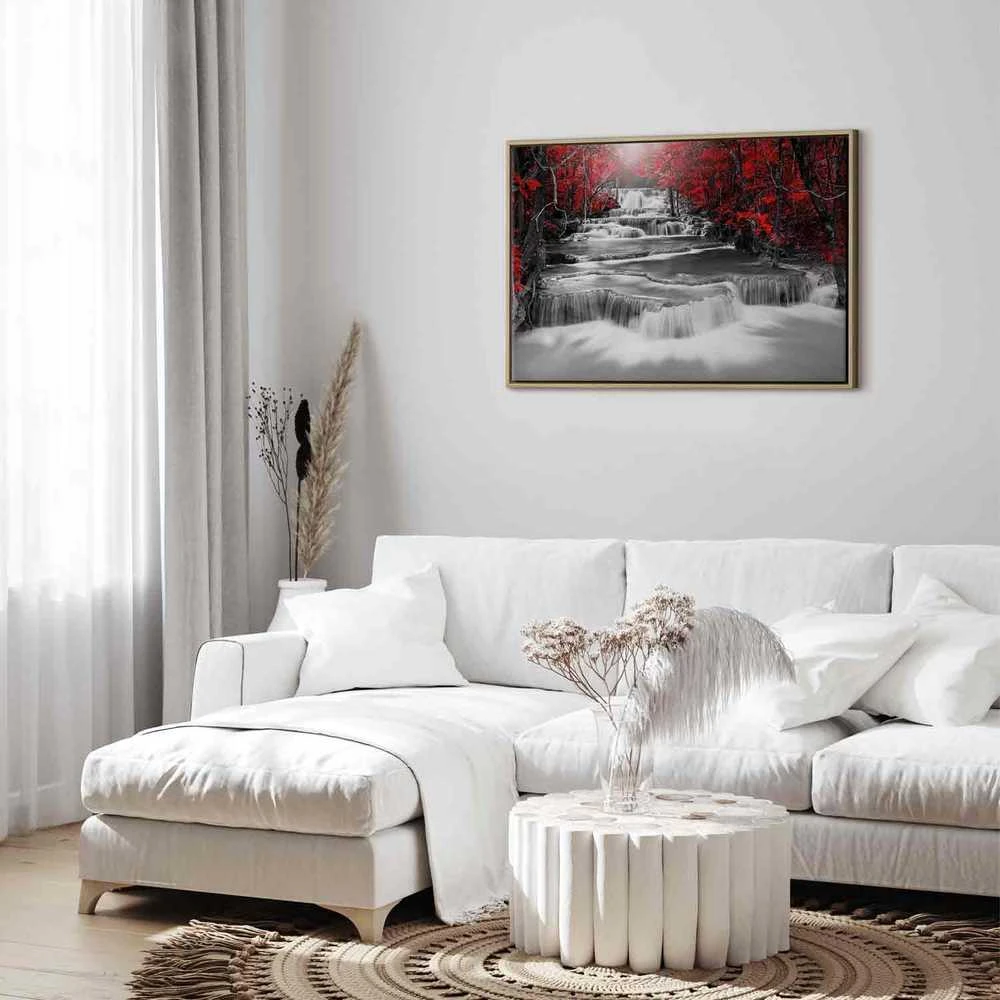 Artgeist Paveikslas - Cascade of Thoughts (1 Part) Wide Raudona