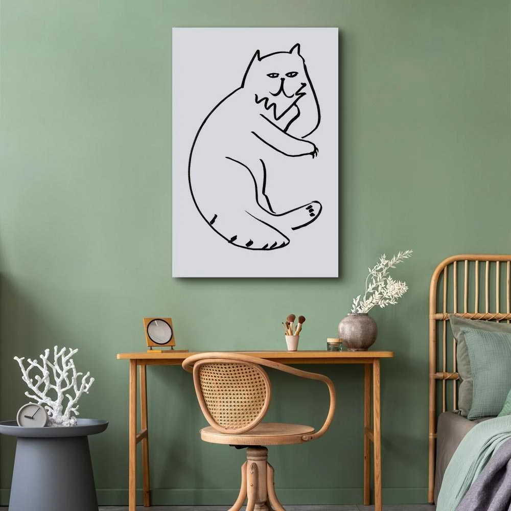 Artgeist Paveikslas - Cat Relaxing (1 Part) Vertical