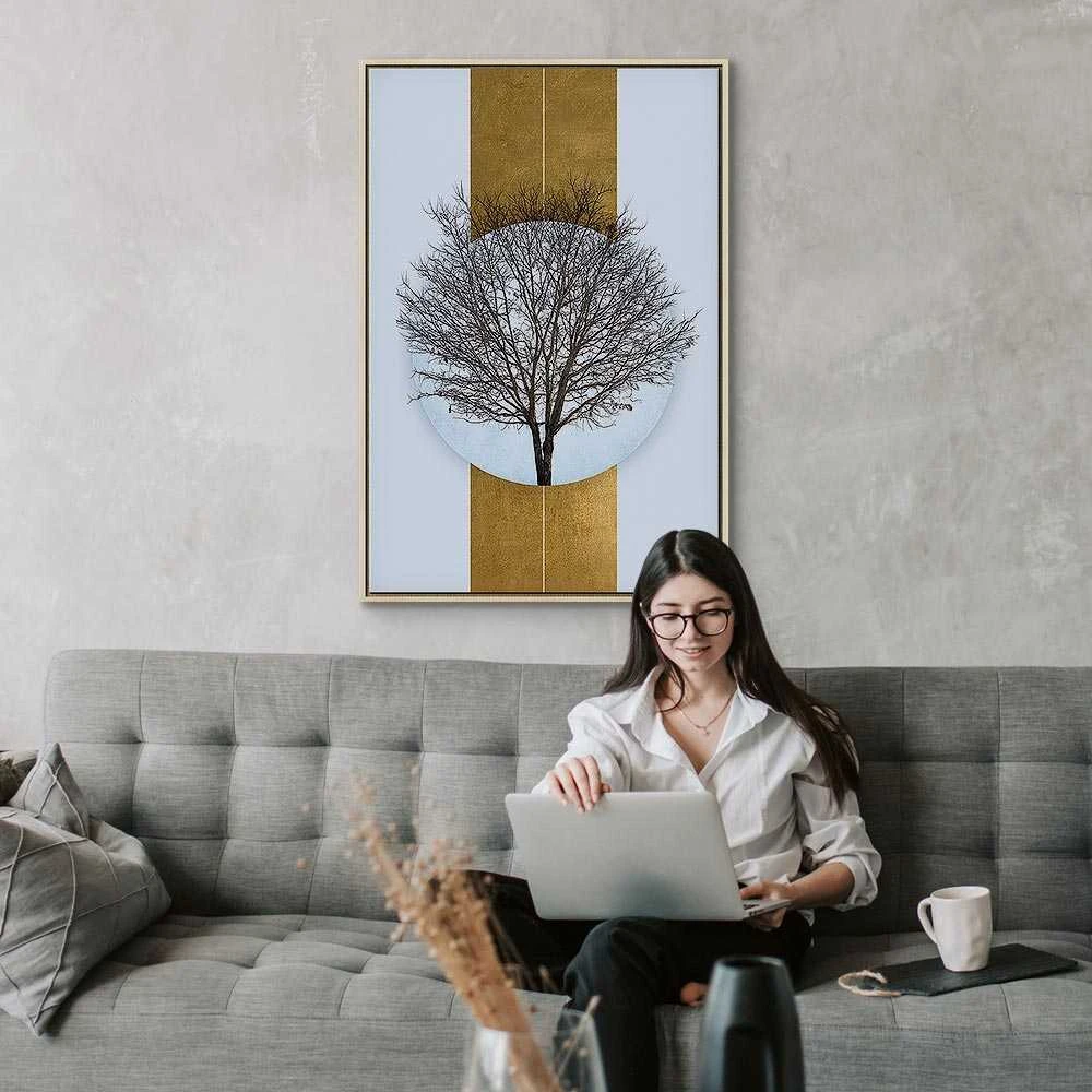 Artgeist Paveikslas - Circle of Nature (1-part) - Tree Branches in Round Composition