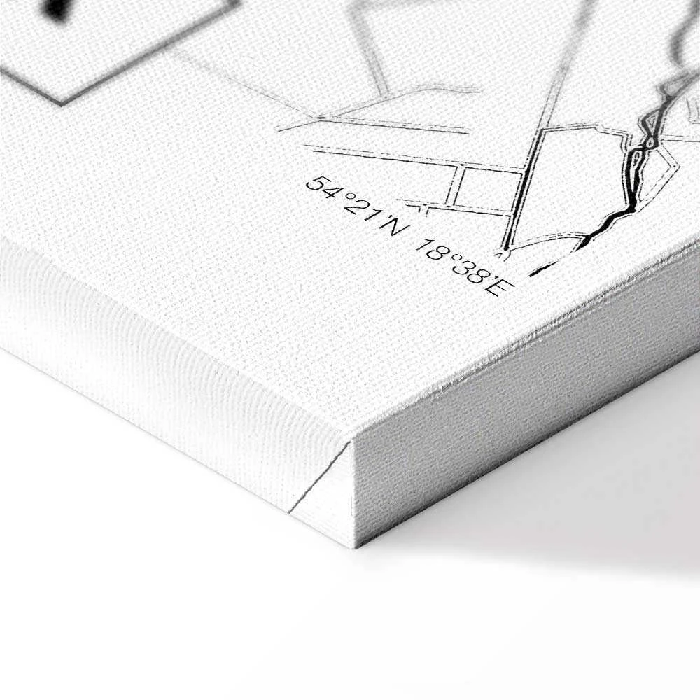 Artgeist Paveikslas - City Plan: Gdansk (1 Part) Vertical